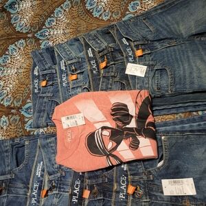 From the children's place, one girl shirt size Xtra is small,4 and 5 ,nd 6 boys